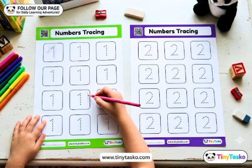 Free Printable Number Tracing Worksheets (1–10) | TinyTasko