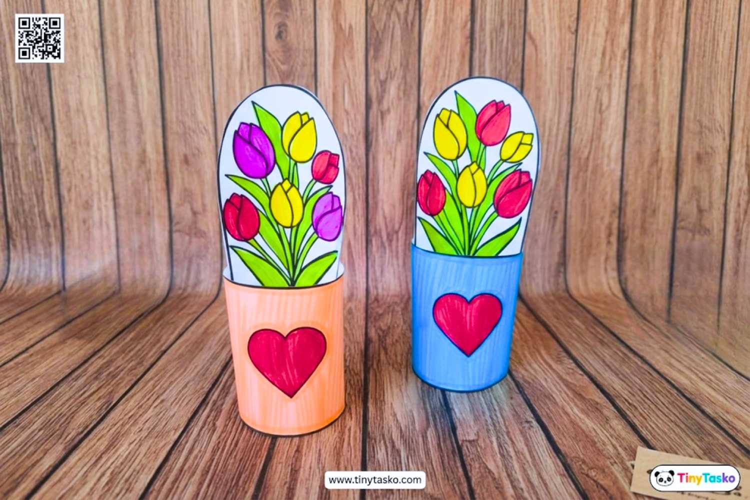 DIY Paper Flower Craft Template | Easy Spring Paper Craft for Kids