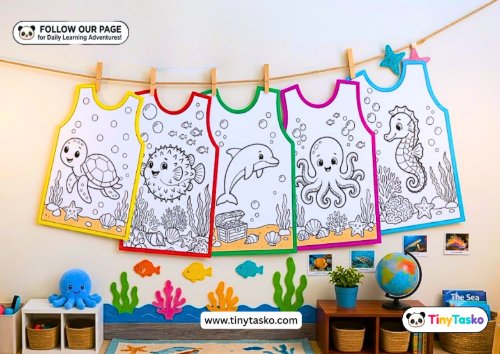 Printable Ocean Animal Coloring Sheets for Kids