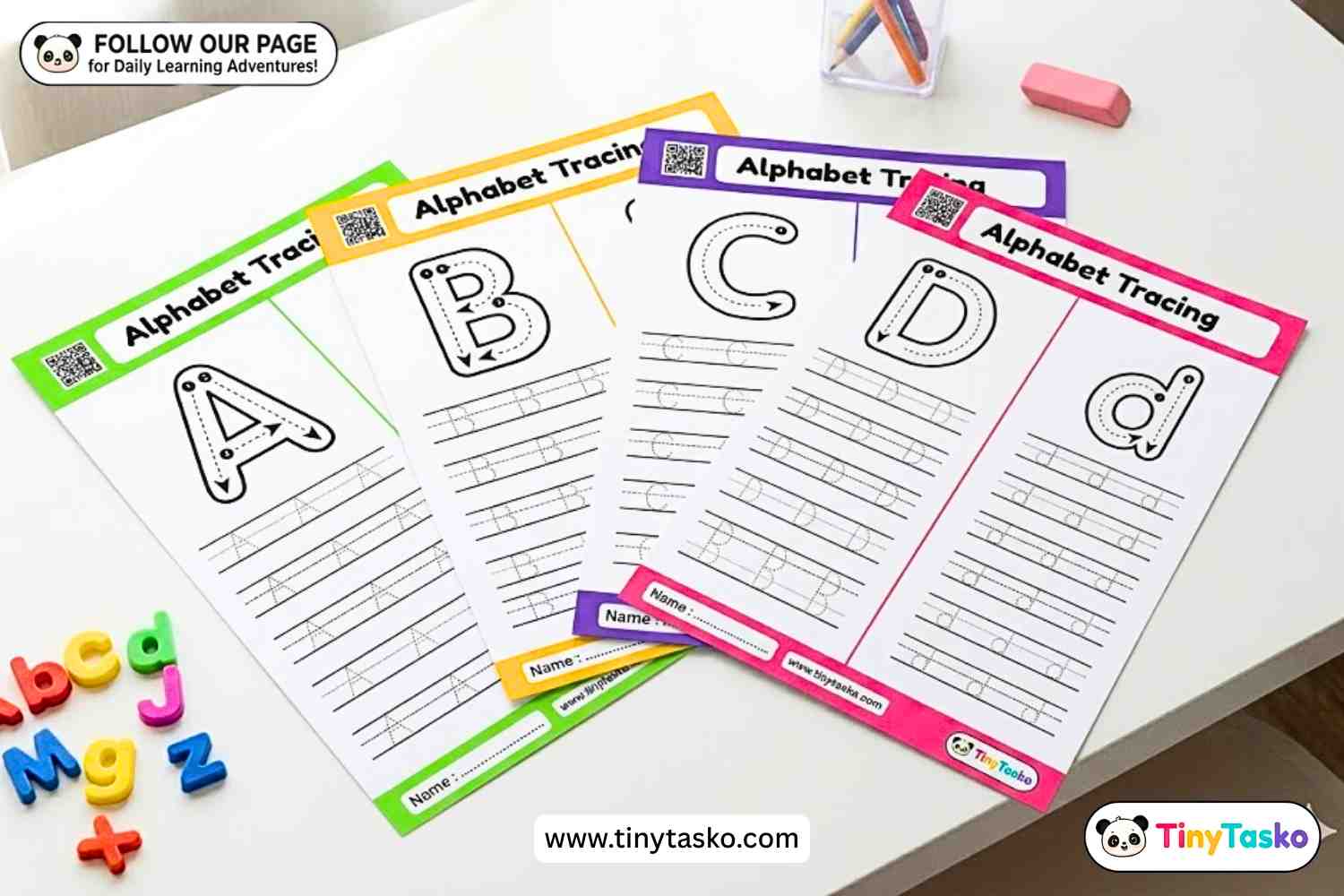 Complete A-Z Alphabet Tracing Worksheets for Preschoolers
