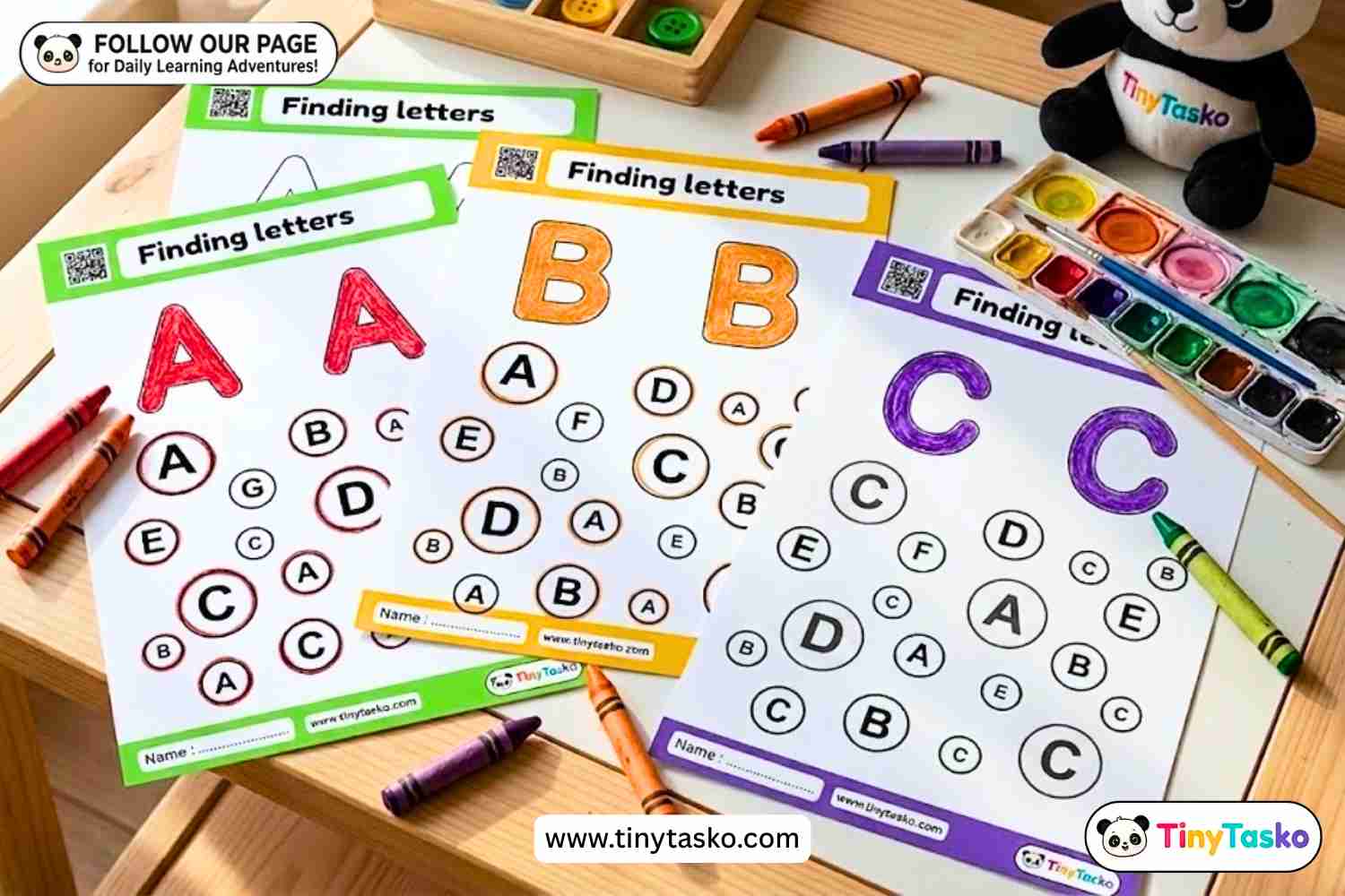 Alphabet Letter Recognition: Printable Finding Letters Worksheets (A-Z)