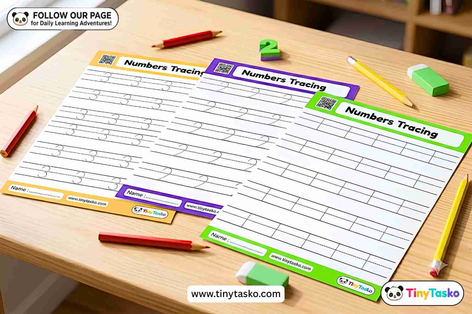 Numbers Tracing Worksheets for Kids