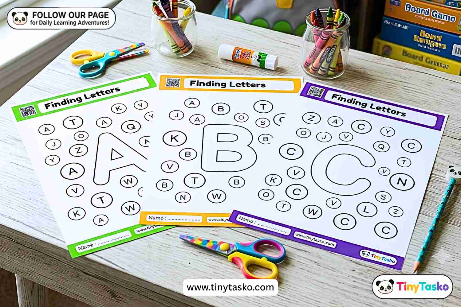 Alphabet Practice: Finding Letters Preschool Worksheets (A-Z Pack)