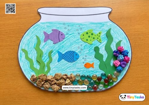 My Little Aquarium: Interactive Collage Craft Pack for Kids