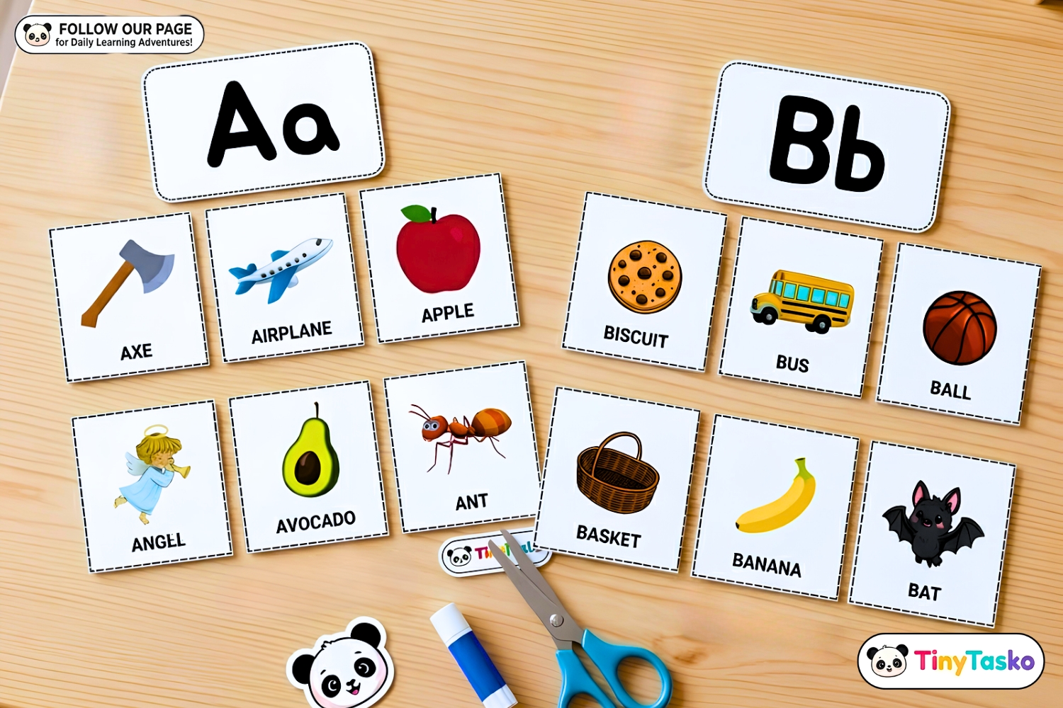 A-Z Alphabet Vocabulary Flashcards PDF for Preschool Phonics