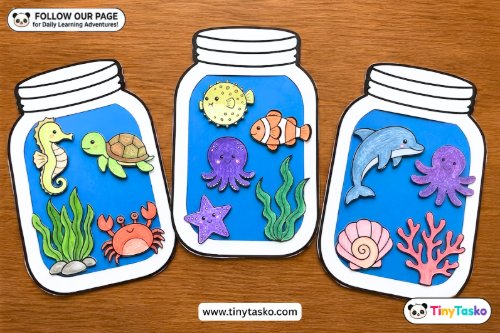 DIY Ocean Animal Sorting Craft for Kids | Fun Under the Sea Worksheet