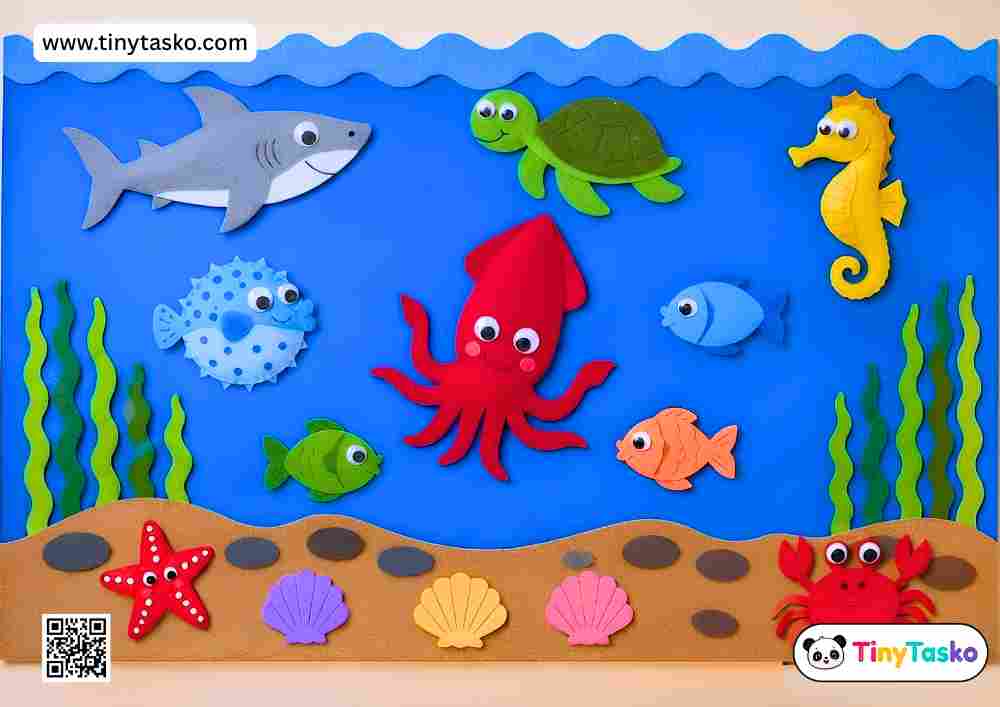 Easy Ocean Life Craft for Kids | Printable Fishtank Activity