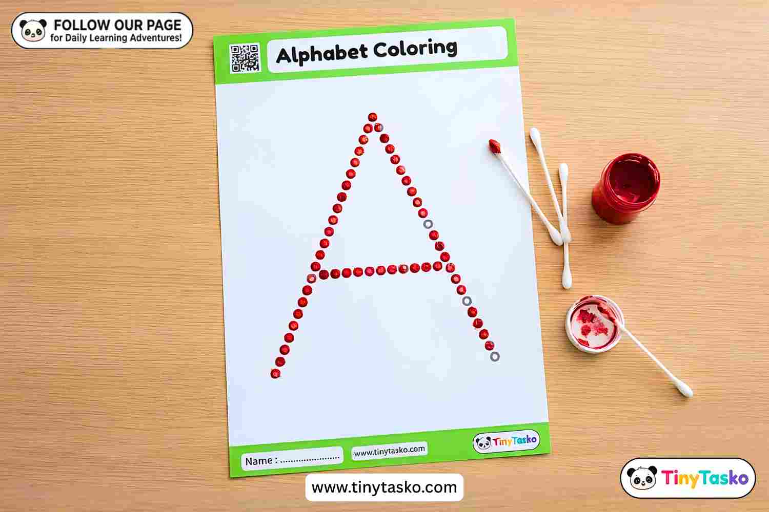 26 Alphabet Q-Tip Painting Worksheets for Preschoolers